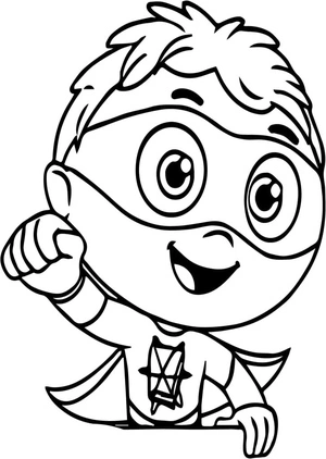 Página para Colorir Super Whyatt e o Pé de Feijão