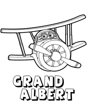 Página para Colorir Albert, o Grande em Super Wings