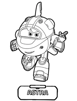 Página para Colorir Astra de Super Wings