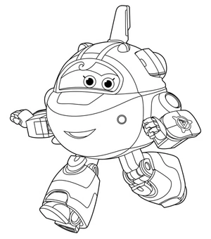 Página para Colorir Astra do programa Super Wings