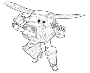 Página para Colorir Bello de Super Wings