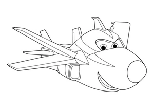 Página para Colorir Chase do programa Super Wings