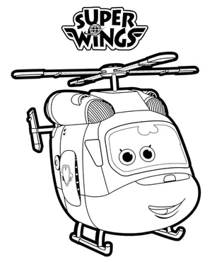 Página para Colorir Dizzy de Super Wings