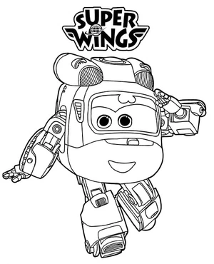 Página para Colorir Dizzy do desenho Super Wings