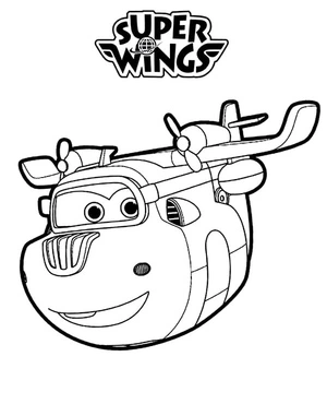 Página para Colorir Donnie de Super Wings