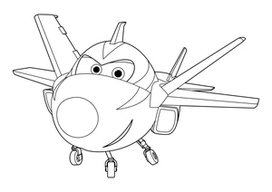Página para Colorir Jerome do Super Wings - Página Incrível para Colorir