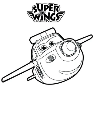 Página para Colorir Paul de Super Wings