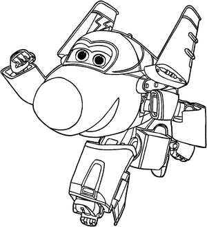 Página para Colorir Jerome, personagem de Super Wings