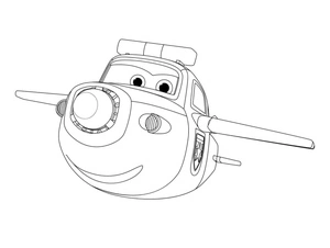 Página para Colorir Personagem Paul de Super Wings