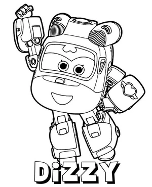Página para Colorir Super Wings: Dizzy