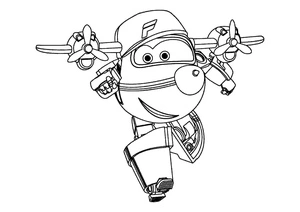 Página para Colorir Super Wings Flip
