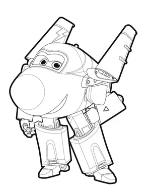 Página para Colorir Super Wings - Jerome