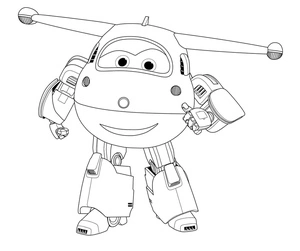 Página para Colorir Super Wings Jett