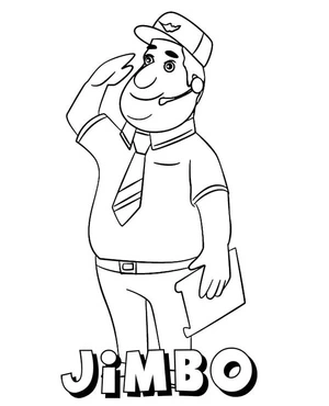 Página para Colorir Super Wings: Jimbo