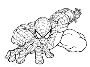 Página para Colorir Homem-Aranha está te observando