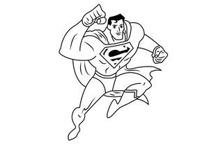 Página para Colorir Assalto Divertido do Superman