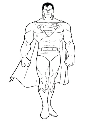 Página para Colorir Superman Básico