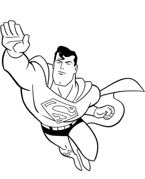 Página para Colorir Imagem Grátis do Superman