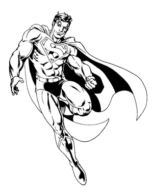 Página para Colorir Superman Simples