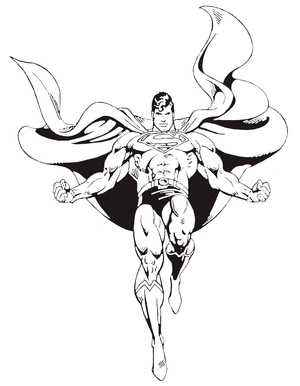 Página para Colorir Super-Herói Supremo