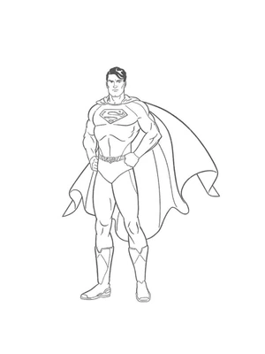 Página para Colorir Super-Homem Supremo