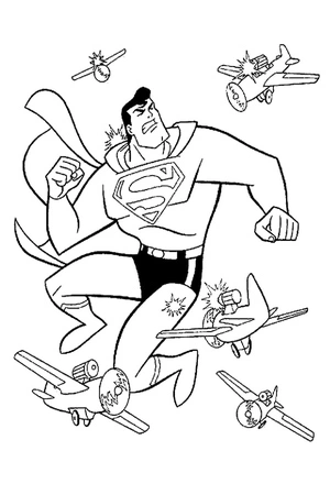 Página para Colorir Super-herói Superman