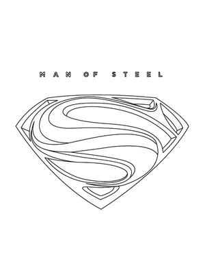 Página para Colorir Logo do Superman