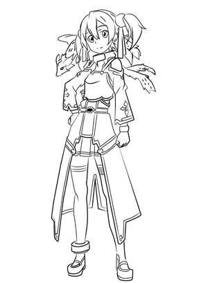 Silica do anime Sword Art Online