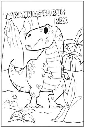 Tiranossauro Rex de Desenho Animado