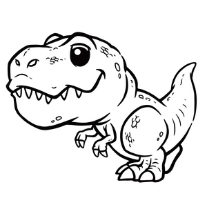 Página para Colorir Pequeno Tyrannosaurus Rex
