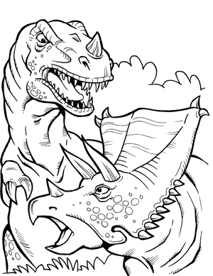 Tiranossauro Rex e Tricerátopo