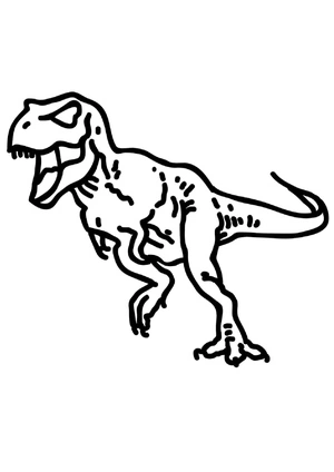 Página para Colorir Ilustração de Tyrannosaurus Rex