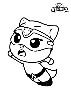 Página para Colorir Angela de Talking Tom Heroes