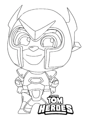 Página para Colorir Talking Tom Heróis Grátis