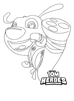 Página para Colorir Hank de Talking Tom Heroes