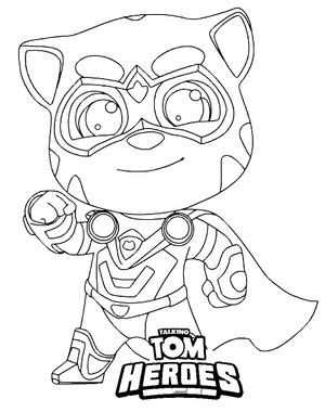 Página para Colorir Página para Colorir Talking Tom Heroes