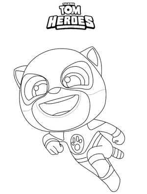 Página para Colorir Página de Colorir Heróis do Tom para Crianças