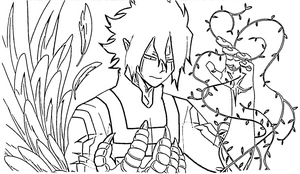 Página para Colorir Tamaki Amajiki de My Hero Academia