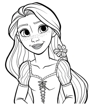 Página para Colorir Página para colorir da Rapunzel