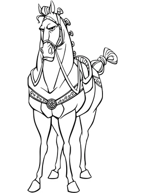 Página para Colorir Maximus do filme Enrolados