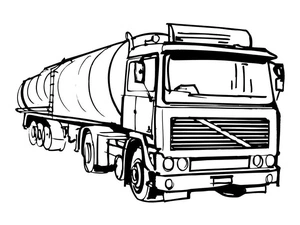 Página para Colorir Página para Colorir Caminhão Tanque