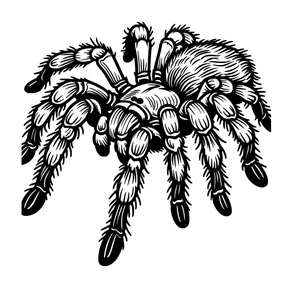 Página para Colorir Aranha-Tarântula Gigante