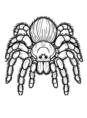 Página para Colorir Ilustração de uma Aranha Tarântula