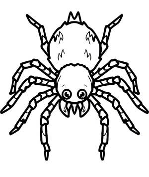 Página para Colorir Página para colorir de Aranha Tarântula para imprimir