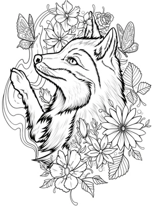 Página para Colorir Página para Colorir de Raposa