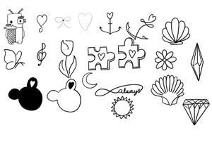 Página para Colorir Desenhos de Tatuagem Adoráveis