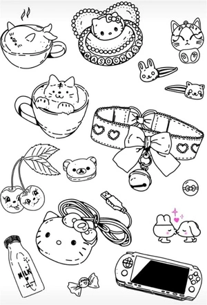 Página para Colorir Designs Charmosos Ink
