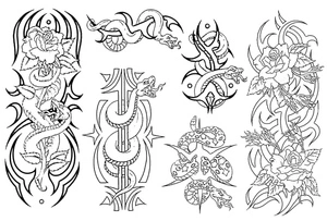 Página para Colorir Tatuagem Legal