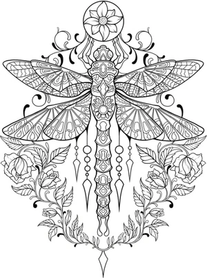 Página para Colorir Design Libélula
