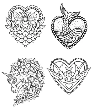 Página para Colorir Tatuagens para Meninas